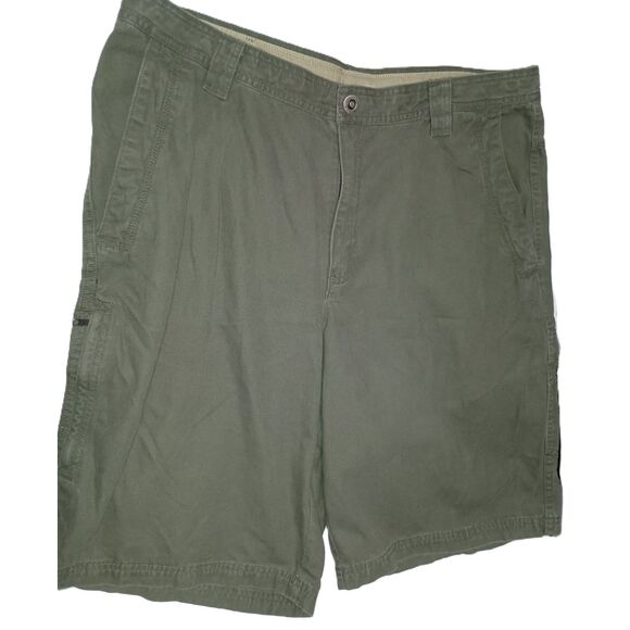 COLUMBIA: Green Cargo Zip Up Shorts, Men's Size 38 - Picture 1 of 5